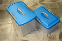 Two Plastic Carrying Totes