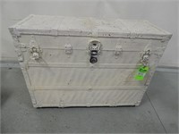 Antique trunk on casters; approx. 40" W x 30" H