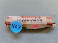 50 Lincoln Wheat penny roll; 1917-1949.  Buyer mus