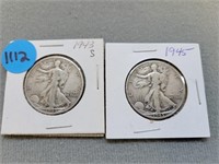 Walking Liberty half dollars; 1943s, 1945.  Buyer