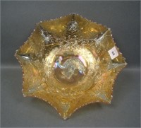 Crown Crystal Marigold Emu Ruffled Bowl