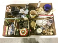 Four Box Lot of Assorted Decorative Items