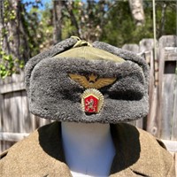 1958 Czech Winter Cap Army Officer Communist Era