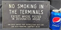 No Smoking in Terminals Sign San Diego Port