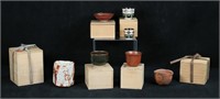 6 Japanese Pottery Cups