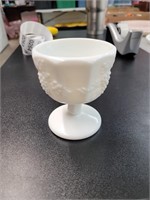 Milk glass sorbet cup