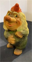 Henning Norwegian carved wood gnome. Nicely