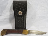 VINTAGE BULLET TRAPPER KNIFE 13049 W/ CASE