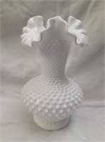 Large Fenton Hobnail Vase w/ Logo