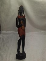Lady African Wood Carving - 12.5"h