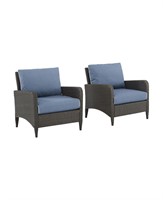 rattan dining chairs dark/blue