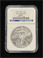 2010 Early Releases MS69 American Silver Eagle
