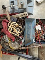 3 Totes of Misc. Chain, Ropes, Hammer, Pipes,