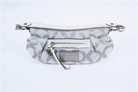 COACH Authentic Silver Poppy Sateen Hand Bag