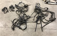 Set of Black Leather Horse Harness W/