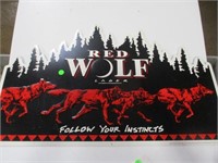 Red Wolf Lager Metal Beer Sign