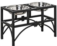 17" SS Elevated Pet Feed Station