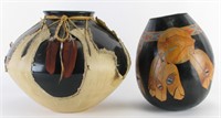 Handmade Native American Pot and Gourd