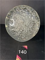 Lg Glass Paperweight 7" Dia x 61/2"H