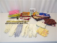 Vintage Ladies Gloves, Scarves & Rain Bonnets