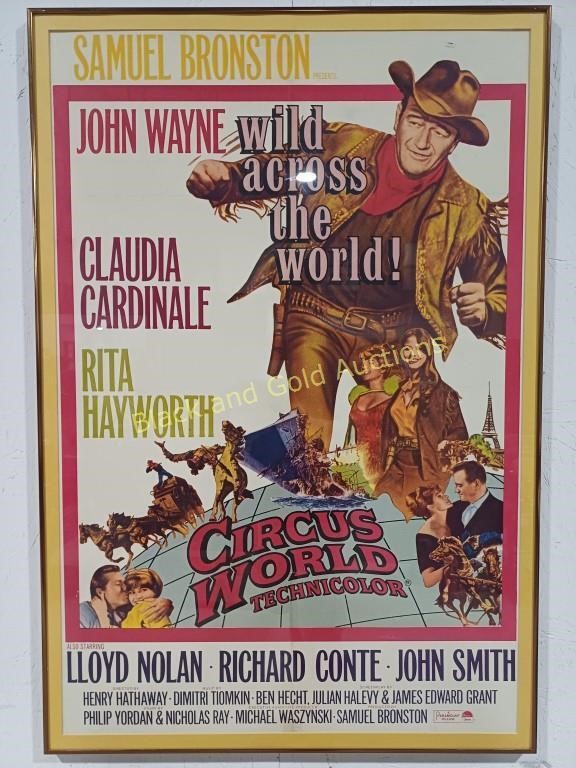 Original JohnWayne WildAcrossTheWorld! Poster
