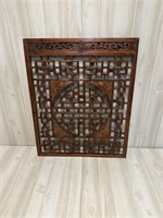 Antique Wood Carved Chinese Panel
