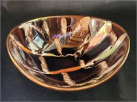 W Germany Art Pottery Footed Bowl