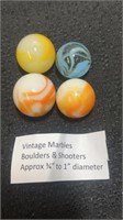 Vintage Marbles Boulders & Shooters Approx 3/4”