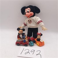 Vintage Minnie Mouse Doll, and Small toys