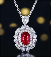 1.2ct Pigeon Blood Ruby 18Kt Gold Pendant