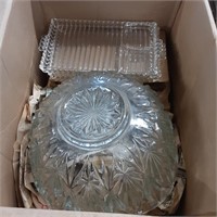 Nice glass punch set and serving platters