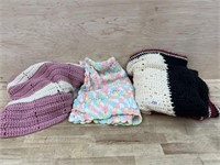 3- Afghan lap blankets
