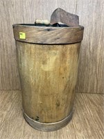 Vintage Wooden Clad Metal Oil Can