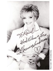 Florence Henderson signed Brady Bunch photo
