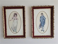 'Pinkie' and 'Blue Boy' Petit-Point Pictures