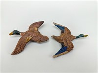 (2) Mallard Duck Wall Hangers