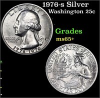 1976-s Silver Washington Quarter 25c Grades GEM+ U