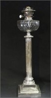 CRYSTAL & SILVER PLATED BANQUET LAMP