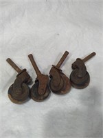 Vintage wooden casters