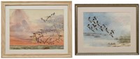 (2)D. HOWLAND (NY, 1920-1999) WATERCOLOR PAINTINGS