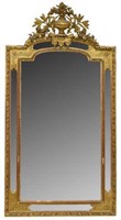 FRENCH LOUIS XV STYLE CARVED GILT WALL MIRROR