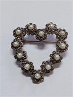 Vtg. Heart Shaped and Pearlike Marked 925 B