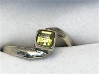 $100. S/Silver Peridot Ring