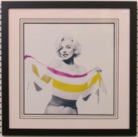 Marilyn Monroe Striped Scarf by Bert Stern