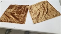 Pr Of 16x16 Gold Pillow Covers