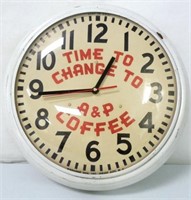 A&P Coffee Battery Clock,Model #1