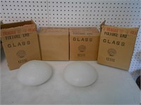 four glass ceiling light covers