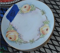 6 saucers studio hand painted bavarian china