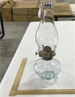 Glass oil lamp-13 in tall