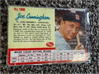 1962 Post #160 Joe Cunningham Cardinals MLB